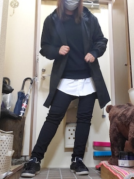 「Green　Parks（グリーンパークス）のアイテム（モッズコート）」を使った、ayoumu(まる)さん（レディース・170cm）の秋コーディネート