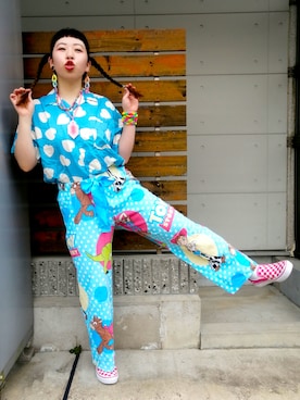 「アイテム（ピアス（両耳用））」を使った、すちさん（レディース・151cm）の夏コーディネート