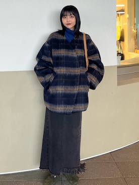 「アイテム（ノーカラージャケット）」を使った、anonさん（レディース・165cm）の秋コーディネート