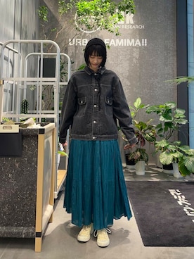 「アイテム（デニムジャケット）」を使った、anonさん（レディース・166cm）の夏コーディネート