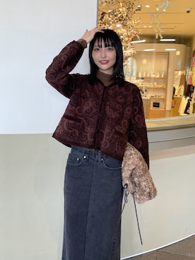 「アイテム（デニムスカート）」を使った、anonさん（レディース・165cm）の秋コーディネート