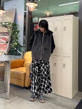 「MIDIUMISOLID（ミディウミソリッド）のアイテム」を使った、anonさん（レディース・166cm）の冬コーディネート