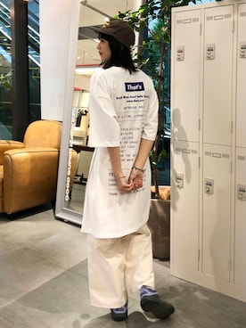 「アイテム（チュニック）」を使った、anonさん（レディース・166cm）の夏コーディネート
