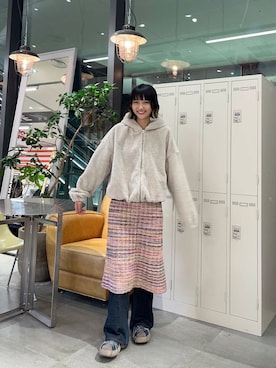 「MIDIUMISOLID（ミディウミソリッド）のアイテム」を使った、anonさん（レディース・166cm）の冬コーディネート