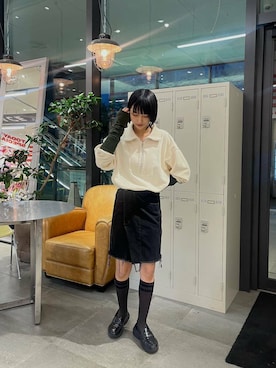 「アイテム（手袋）」を使った、anonさん（レディース・166cm）の秋コーディネート