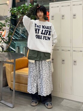 「アイテム（手袋）」を使った、anonさん（レディース・166cm）の冬コーディネート