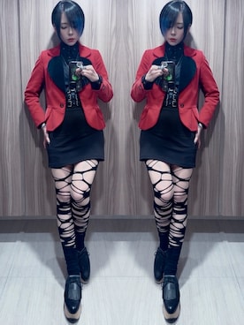 「アイテム（リング）」を使った、NNTNさん（レディース・163cm）の秋コーディネート