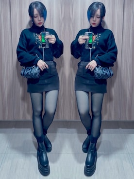 「アイテム（ピアス（両耳用））」を使った、NNTNさん（レディース・163cm）の冬コーディネート