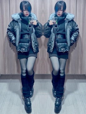 「アイテム（ピアス（両耳用））」を使った、NNTNさん（レディース・163cm）の冬コーディネート