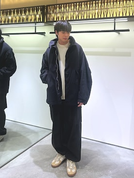 「アイテム（モッズコート）」を使った、白井嘉人さん（メンズ・176cm）の秋コーディネート