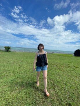 「BEAMS（ビームス）のアイテム（キャミソール）」を使った、ayaさん（レディース・168cm）の夏コーディネート
