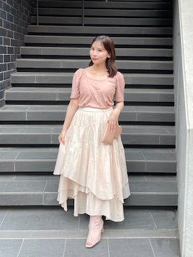 「ティアードスカート」｜ayaneさん（レディース・147cm）の夏コーディネート