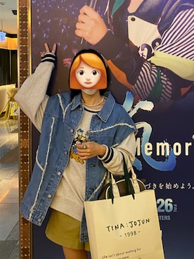 「ベストコーデ」｜「アイテム（デニムジャケット）」を使った、叶さん（レディース・158cm）の秋コーディネート