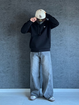 「低身長男子」｜「アイテム（トップス）」を使った、chika さん（メンズ・166cm）の冬コーディネート