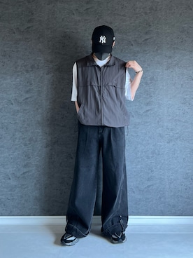 「NEW BALANCE（ニューバランス）のNew Balance(ニューバランス) U9060BLK（スニーカー）」を使った、chika さん（メンズ・166cm）の夏コーディネート