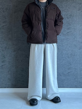 「アイテム（ダウンジャケット/コート）」を使った、chika さん（メンズ・166cm）の秋コーディネート