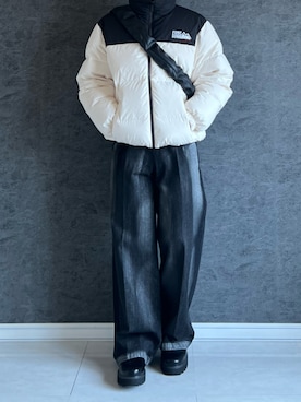 「アイテム（ダウンジャケット/コート）」を使った、chika さん（メンズ・166cm）の冬コーディネート