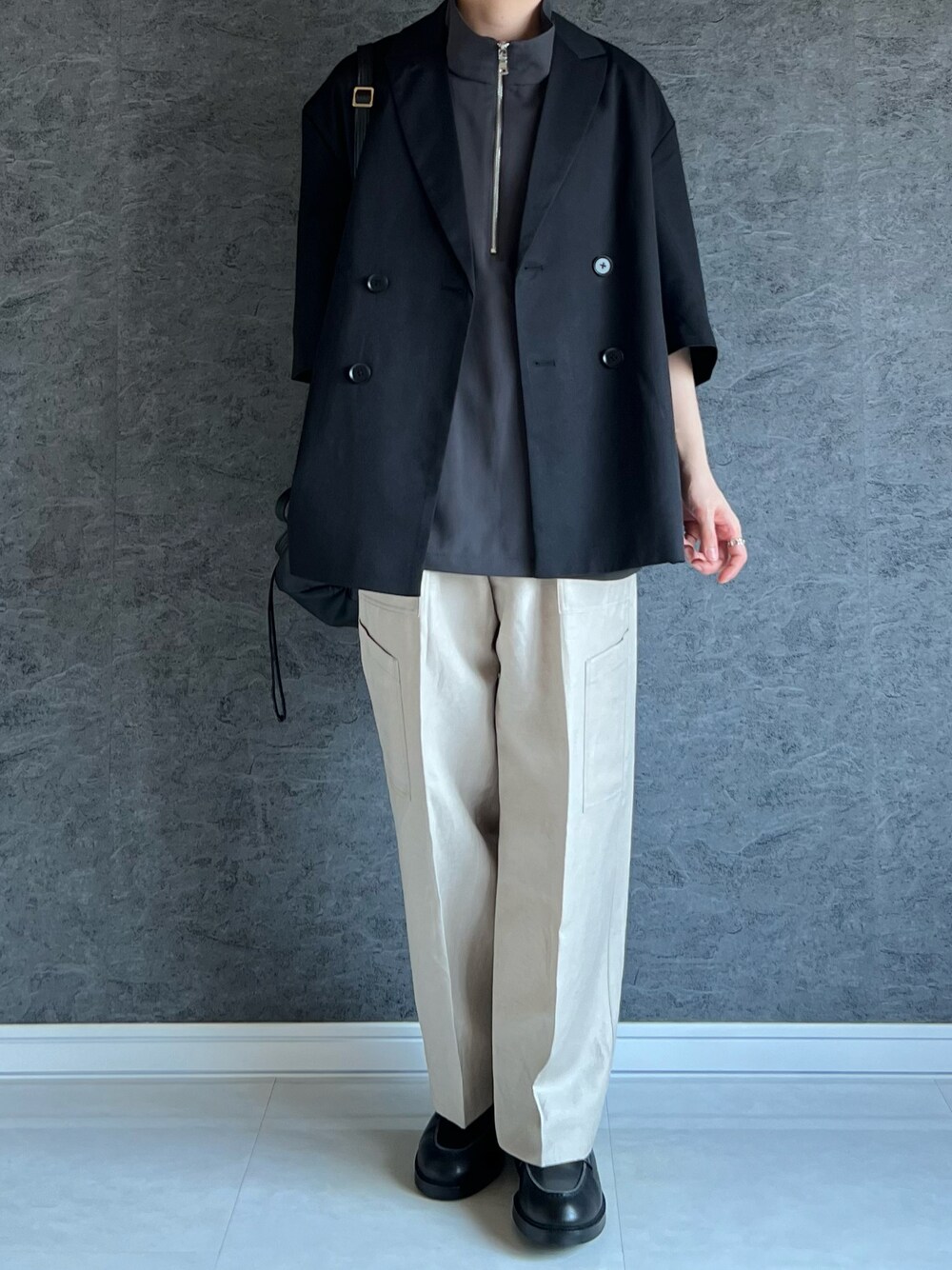LIDNM（リドム）の「WOOL LINEN UTILITY SLACKS（スラックス