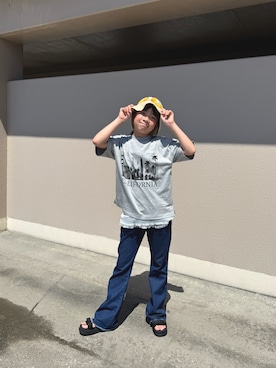 「アイテム（Tシャツ/カットソー）」を使った、ayummiyuさん（キッズ・134cm）の夏コーディネート