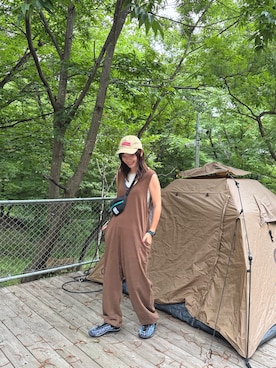 「夏コーデ」｜「アイテム（オールインワン・サロペット）」を使った、ayummiyuさん（レディース・164cm）の夏コーディネート