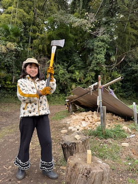 「アイテム（ブルゾン）」を使った、ayummiyuさん（キッズ・147cm）の秋コーディネート