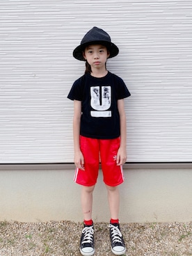 「UNDERCOVER（アンダーカバー）のアイテム」を使った、ひよ。こは。さん（キッズ・131cm）の夏コーディネート