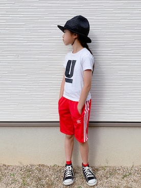 「UNDERCOVER（アンダーカバー）のアイテム」を使った、ひよ。こは。さん（キッズ・131cm）の夏コーディネート