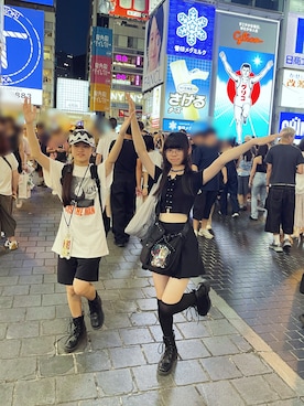 「devirock（デビロック）のアイテム（パンツ）」を使った、ひよ。こは。さん（キッズ・153cm）の夏コーディネート