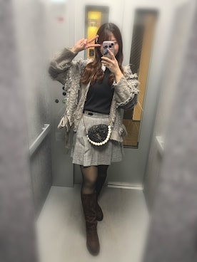 「Honeys（ハニーズ）のアイテム」を使った、Liccaさん（レディース・163cm）の春コーディネート