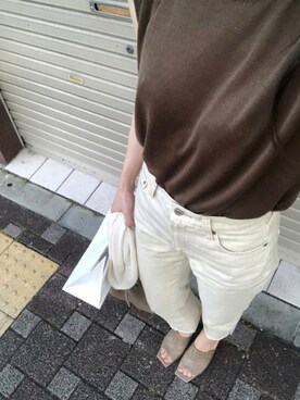 「お買い物」｜「アイテム（パンツ）」を使った、さきちさん（レディース・161cm）の夏コーディネート