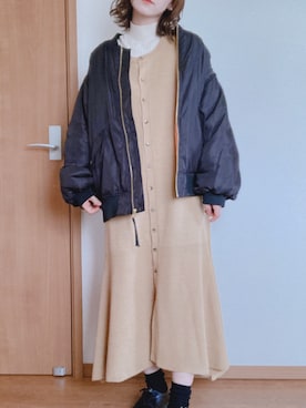 「SLURR（スラ―）のアイテム」を使った、うる❀さん（レディース・158cm）の冬コーディネート