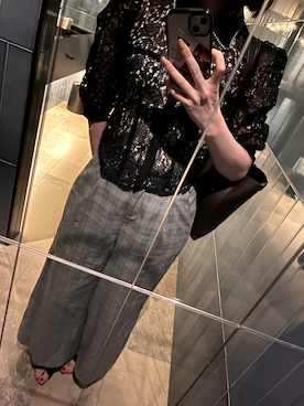 「NATURAL BEAUTY BASIC（ナチュラルビューティーベーシック）のアイテム（その他パンツ）」を使った、Momoさん（レディース・155cm）の秋コーディネート