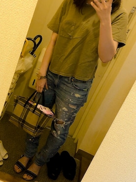 「MICHAEL KORS（マイケルコース）のアイテム（アナログ腕時計）」を使った、Momoさん（レディース・155cm）の夏コーディネート