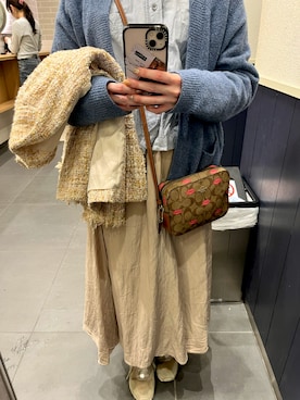 「アイテム（ノーカラージャケット）」を使った、Momoさん（レディース・155cm）の秋コーディネート