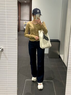 「NIKE（ナイキ）のNIKE/ナイキ AQUA RIFT/アクアリフト(CW7164-100）（スニーカー、ホワイト系）」を使った、チカさん（レディース・152cm）の夏コーディネート