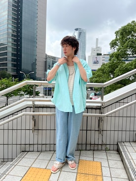 「WHIMSIC（ウィムジック）のアイテム」を使った、maitoさん（メンズ・172cm）の夏コーディネート