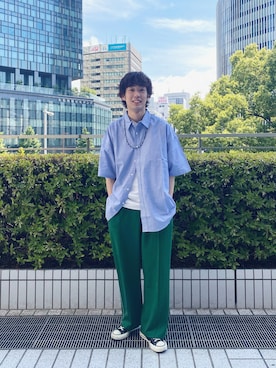 「WHIMSIC（ウィムジック）のアイテム」を使った、maitoさん（メンズ・172cm）の夏コーディネート