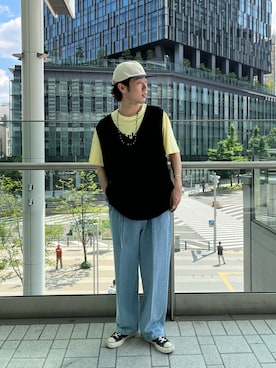 「Kastane（カスタネ）のアイテム」を使った、maitoさん（メンズ・172cm）の夏コーディネート