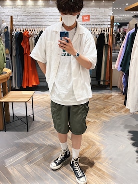 「WHIMSIC（ウィムジック）のアイテム」を使った、maitoさん（メンズ・172cm）の夏コーディネート