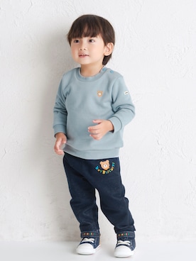 「アイテム（レッグウェア）」を使った、ミキハウス ホットビスケッツ店さん（キッズ・80cm）の秋コーディネート