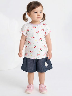 「HOT BISCUITS（ホットビスケッツ）のアイテム（パンツ）」を使った、ミキハウス ホットビスケッツ店さん（キッズ・80cm）の春コーディネート