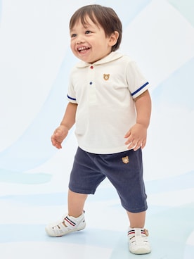 「HOT BISCUITS（ホットビスケッツ）のアイテム（パンツ）」を使った、ミキハウス ホットビスケッツ店さん（キッズ・80cm）の春コーディネート