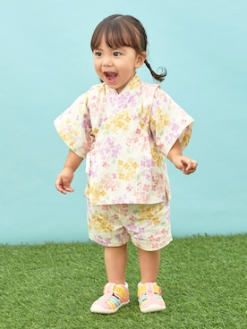 「HOT BISCUITS（ホットビスケッツ）のアイテム」を使った、ミキハウス ホットビスケッツ店さん（キッズ・80cm）の春コーディネート