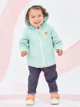 「HOT BISCUITS（ホットビスケッツ）のアイテム（パンツ）」を使った、ミキハウス ホットビスケッツ店さん（キッズ・80cm）の春コーディネート