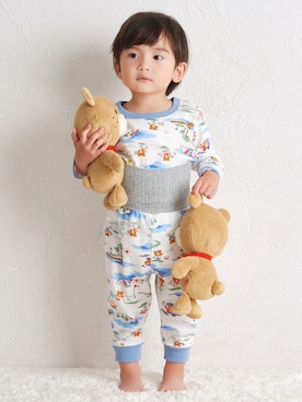 「アイテム（ルームウェア）」を使った、ミキハウス ホットビスケッツ店さん（キッズ・80cm）の夏コーディネート