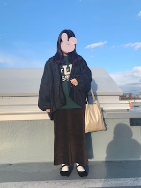 「SVEC（シュベック）のカンフーシューズ kung fu Shoes / ストラップパンプス（バレエシューズ）」を使った、yukiさん（レディース・157cm）の秋コーディネート