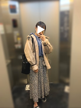 「ムートンジャケット」｜「アイテム（その他アウター）」を使った、☺︎さん（レディース・163cm）の冬コーディネート