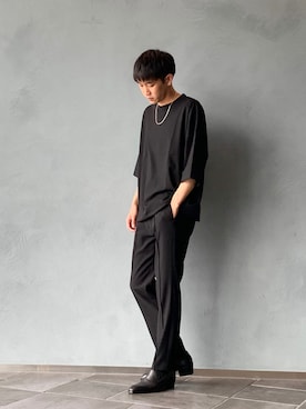 「Lui's（ルイス）のアイテム（シューズ）」を使った、Onoda Junさん（メンズ・175cm）の夏コーディネート