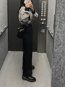 「Ameri（アメリ）のアイテム（ハンドバッグ）」を使った、ひかりさん（レディース・154cm）の秋コーディネート