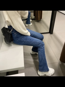 「アイテム（デニムパンツ、その他）」を使った、Kanaさん（レディース・154cm）の秋コーディネート